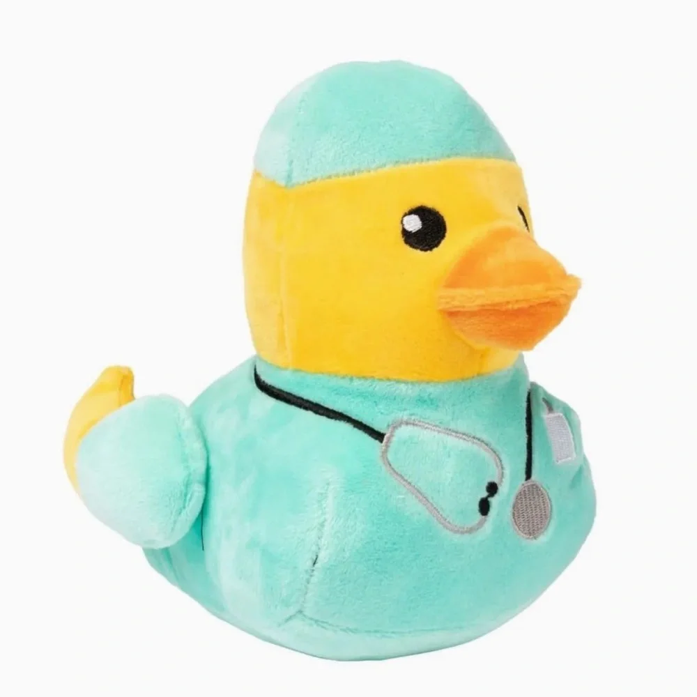 🆕 FuzzYard Plush Doctor Duck Dog Toy